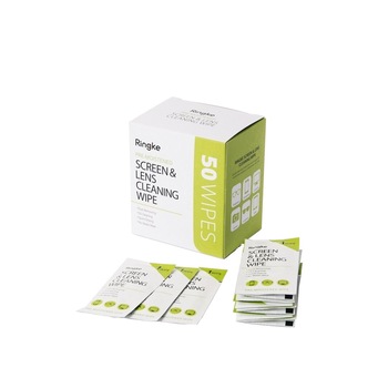 Set 50 bucati servetele umede Ringke pentru curatarea ecranelor Set 50 bucati servetele umede Ringke pentru curatarea ecranelor