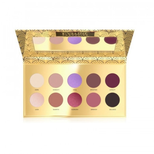 Paleta de farduri Eveline Cosmetics Harmony 10 culori, 10 g