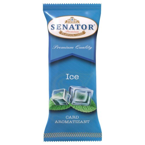 Set 10 bucati Card aromat Senator, aroma menta cu gheata intens pentru pachetul de tigari sau tutun