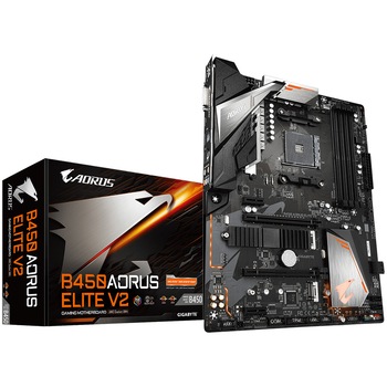 Placa de baza Gigabyte B450 AORUS ELITE V2, Socket AM4 Placa de baza Gigabyte B450 AORUS ELITE V2, Socket AM4
