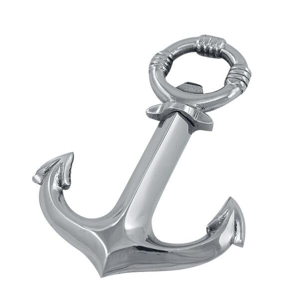 Deschizator sticle Sea Club, alama nichelata, model cu ancora,9x13x1,5cm