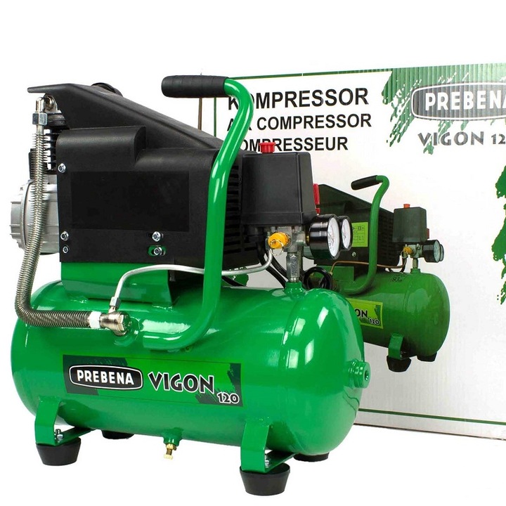 Compresor Aer Prebena Vigon120, 8 Bar, 12L, admisie 120l/min