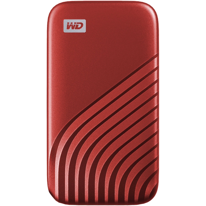 Външен SSD WD 2TB My Passport SSD - Portable SSD, up to 1050MB/s Read and 1000MB/s Write Speeds, USB 3.2 Gen 2 - Red WDBAGF0020BRD-WESN