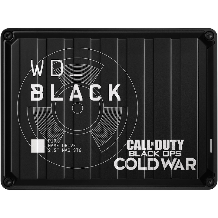 WD Black P10 Game Drive Külső HDD, 2 TB, 2.5 hüvelykes, USB 3.2 Gen1, Limited Edition COD Black Ops Cold War