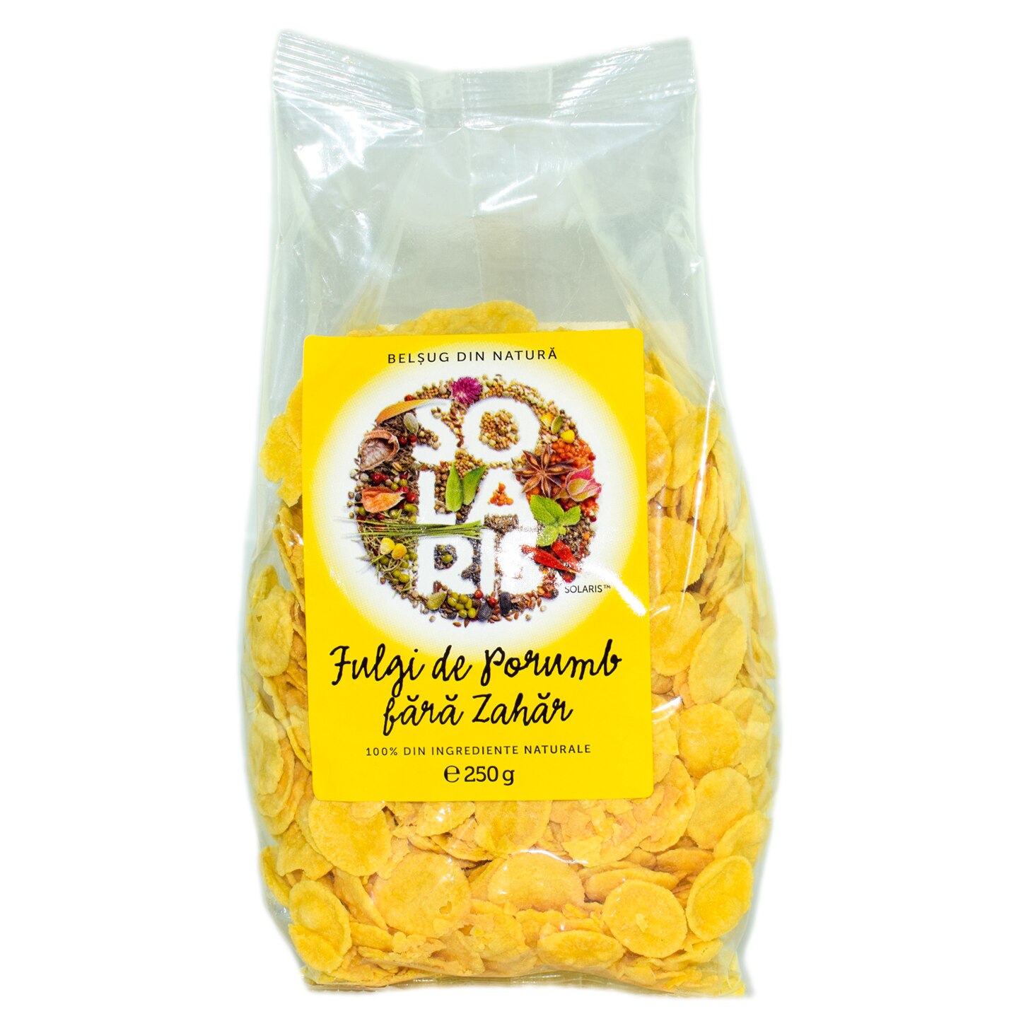 Fulgi de porumb, fara zahar, 250 g, Solaris