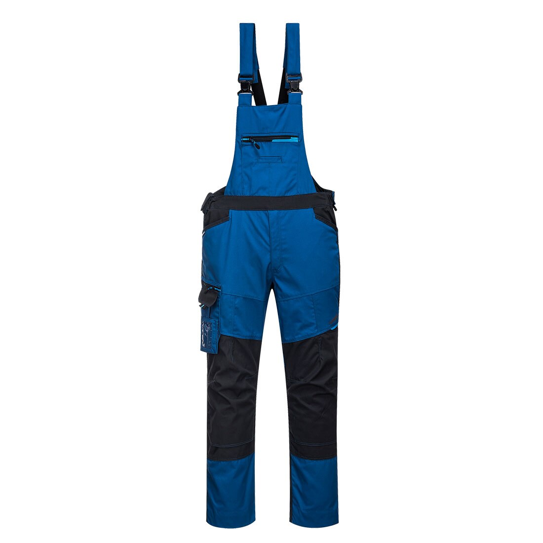 Pantaloni cu Pieptar , Portwest , Albastru/Negru, marimea S