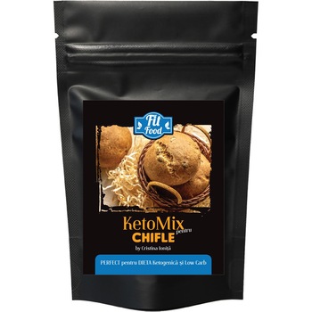 KetoMix Low-Carb pentru chifle, fara zahar, Fit Food, 450g KetoMix Low-Carb pentru chifle, fara zahar, Fit Food, 450g