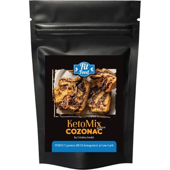 KetoMix Low-Carb pentru cozonac, fara zahar, Fit Food, 400g KetoMix Low-Carb pentru cozonac, fara zahar, Fit Food, 400g