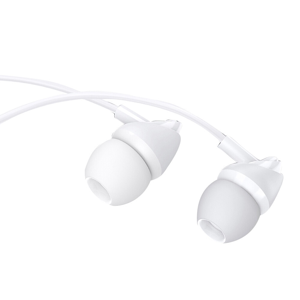 Casti audio USAMS EP-39, In-ear, Control pe fir, Jack 3.5mm, Lungime cablu 1.2m, Alb
