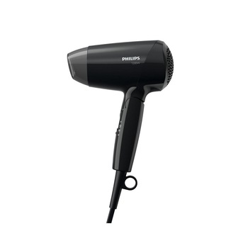 Uscator de par PHILIPS EssentialCare BHC010, 1200W, 3 viteze, Culaore Negru Uscator de par PHILIPS EssentialCare BHC010, 1200W, 3 viteze, Culaore Negru