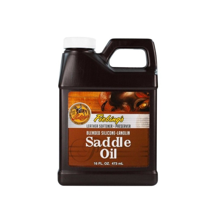 Масло за поддръжка на кожа със силикон и ланолин Fiebing's Saddle Oil, 473 ml