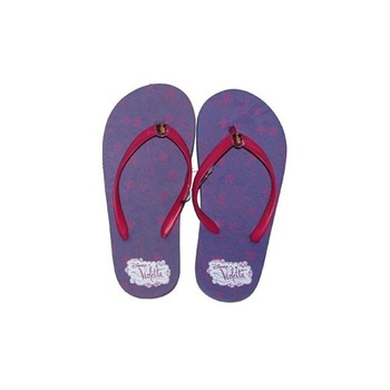 Papuci flip-flop, Violetta, mov cu floricele Papuci flip-flop, Violetta, mov cu floricele