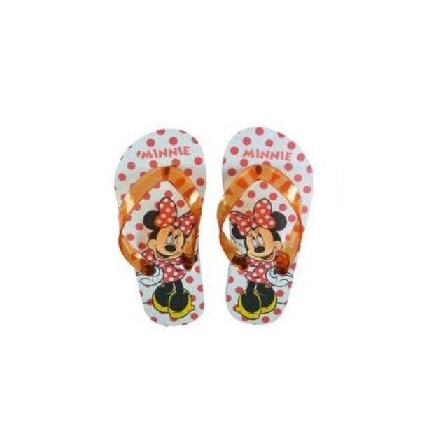 Papuci flip-flop, Minnie, cu buline rosii