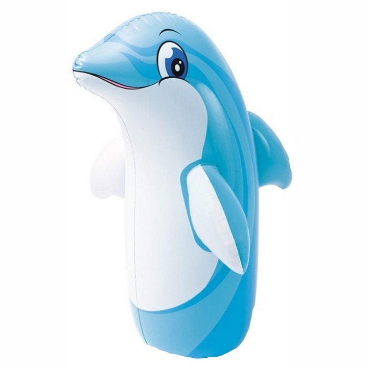 Jucarie Gonflabila 3D sac de box delfin pentru copii cu varsta +3ani