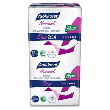 Absorbante de zi Normale Vuokkoset Finlanda, subtiri, 28 bucati Absorbante de zi Normale Vuokkoset Finlanda, subtiri, 28 bucati