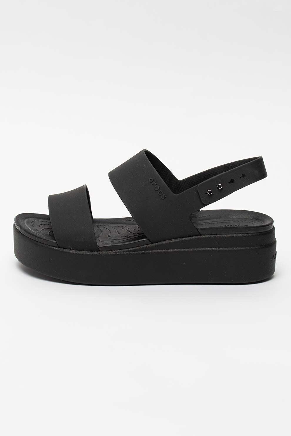 Crocs, Sandale wedge Brooklyn, Negru, 36-37