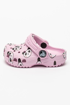 Crocs, Saboti slingback convertibili cu imprimeu panda Classic Crocs, Saboti slingback convertibili cu imprimeu panda Classic