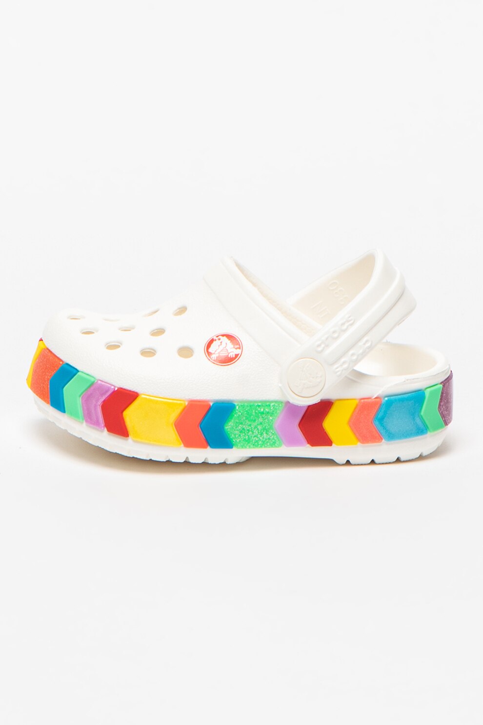 Crocs, Saboti slingback cu talpa cu model colorblock