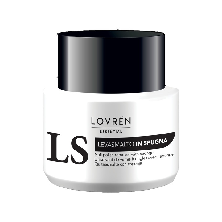 Лакочистител за нокти Lovren, С гъба, 40мл