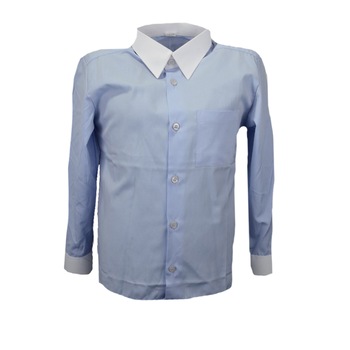 Camasa cu maneca lunga pentru baieti Mini Junior KSL-163C, Albastru, 122 cm Camasa cu maneca lunga pentru baieti Mini Junior KSL-163C, Albastru, 122 cm