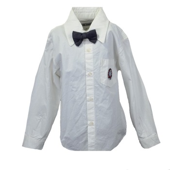 Camasa cu maneca lunga si papion pentru baieti Mini Junior KSL-173C, Alb, 110 cm Camasa cu maneca lunga si papion pentru baieti Mini Junior KSL-173C, Alb, 110 cm