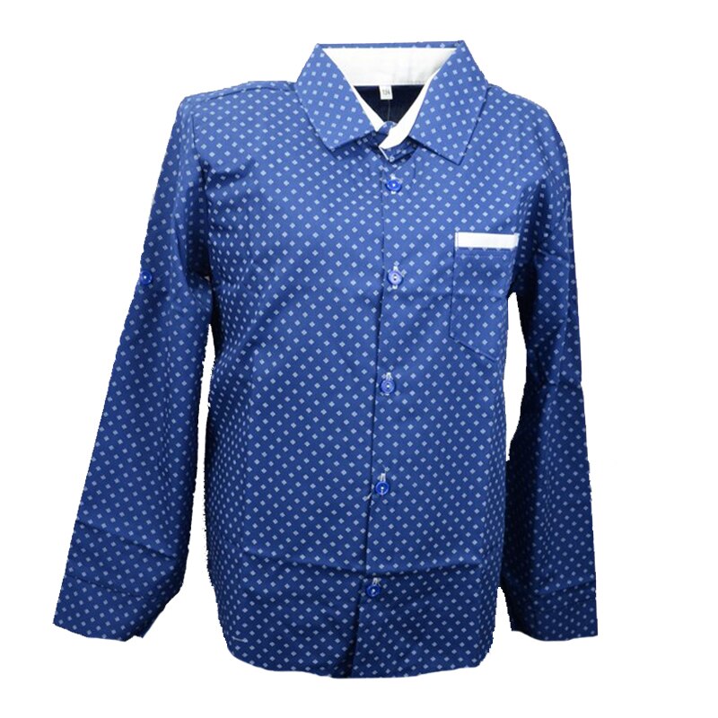 Camasa cu maneca lunga pentru baieti Mini Junior KSL-209C, Bleumarin, 134 cm