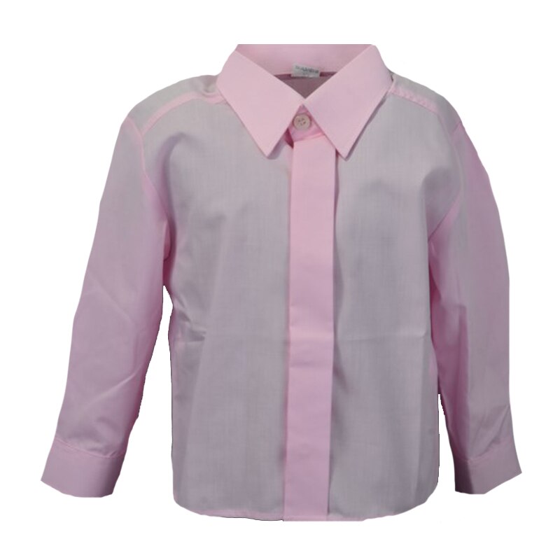 Camasa cu maneca lunga pentru baieti Mini Junior KSL-190C, Roz, 74 cm