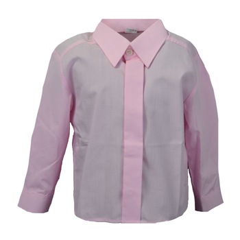 Camasa cu maneca lunga pentru baieti Mini Junior KSL-190C, Roz, 74 cm Camasa cu maneca lunga pentru baieti Mini Junior KSL-190C, Roz, 74 cm