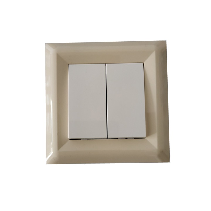 LB Light Softline soros kapcsoló, fehér, keret krém