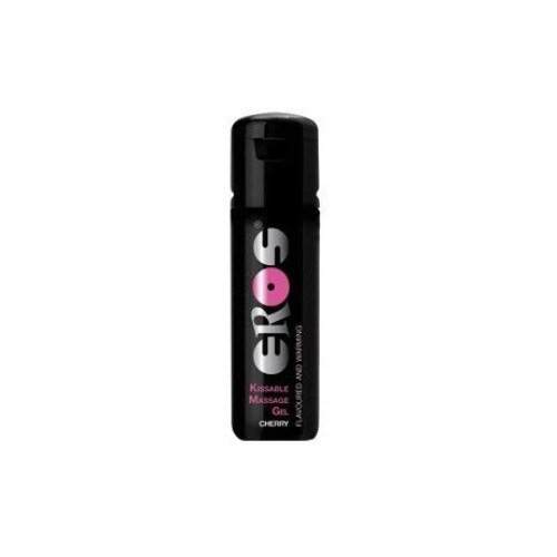 Gel pentru masaj Kissable Eros, cu efect de incalzire, aroma cirese, 100 ml