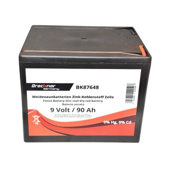Baterie uscata 9V 90Ah pentru gard electric Breckner Germany Baterie uscata 9V 90Ah pentru gard electric Breckner Germany