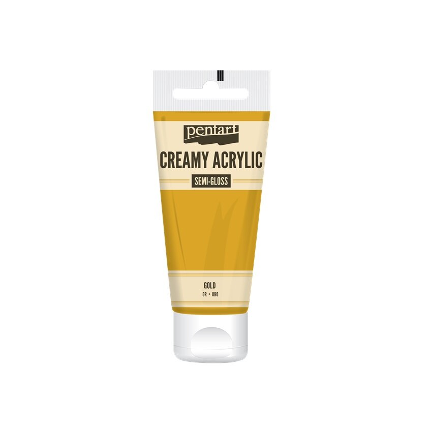 Vopsea acrilica cremoasa metalizata 200 ml - auriu