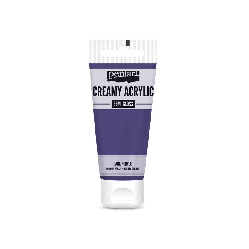 Vopsea acrilica cremoasa semilucioasa 200 ml - mov inchis