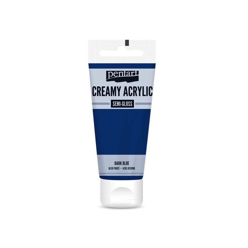 Vopsea acrilica cremoasa semilucioasa 200 ml - albastru inchis