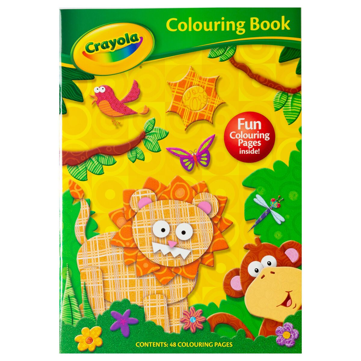 Carte de colorat Crayola - Colouring book- Aventuri in jungla - 48 pagini + 3 ani