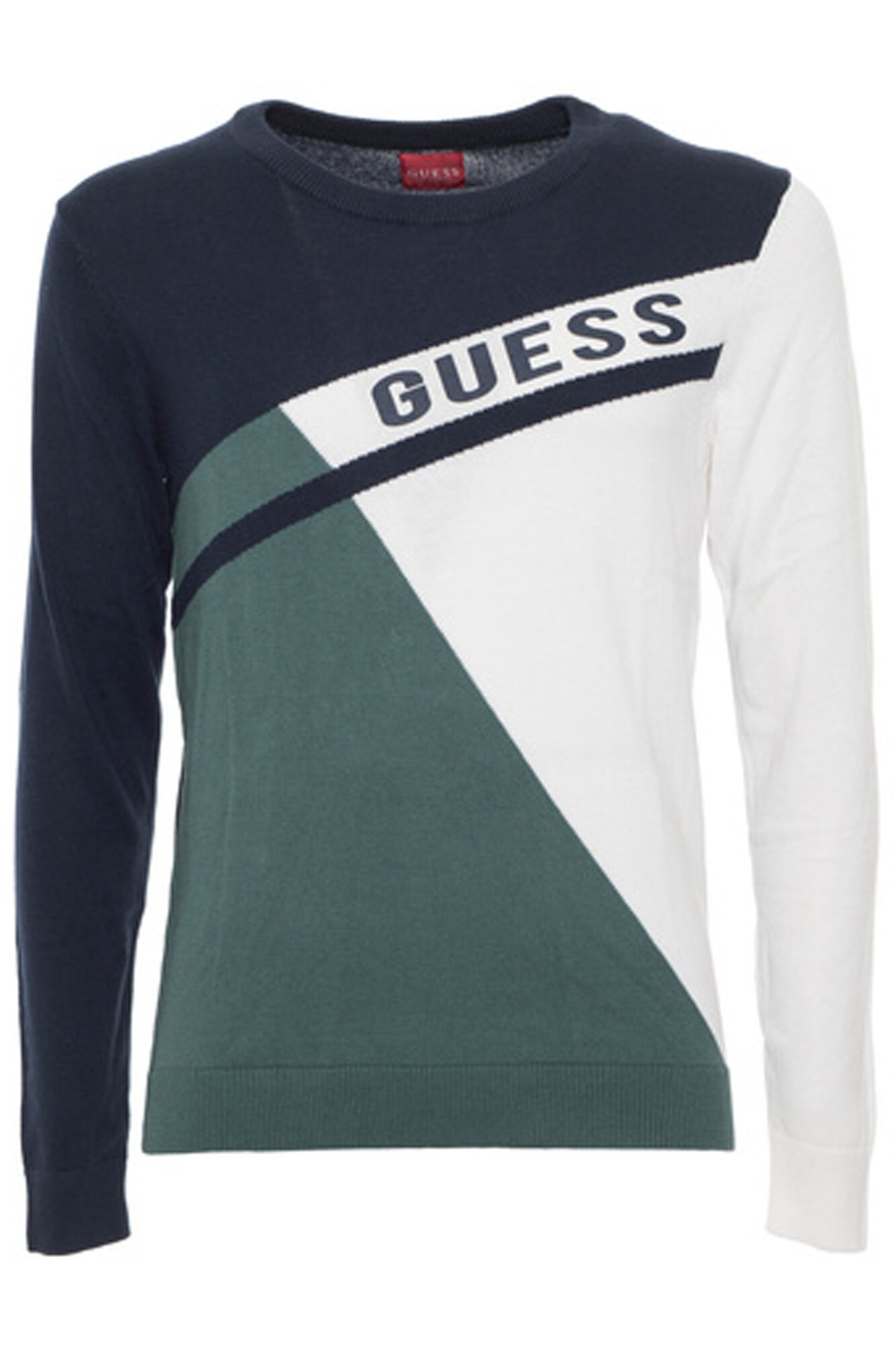 Pulover cu aplicatie logo, Guess Jeans, Multicolor, XS