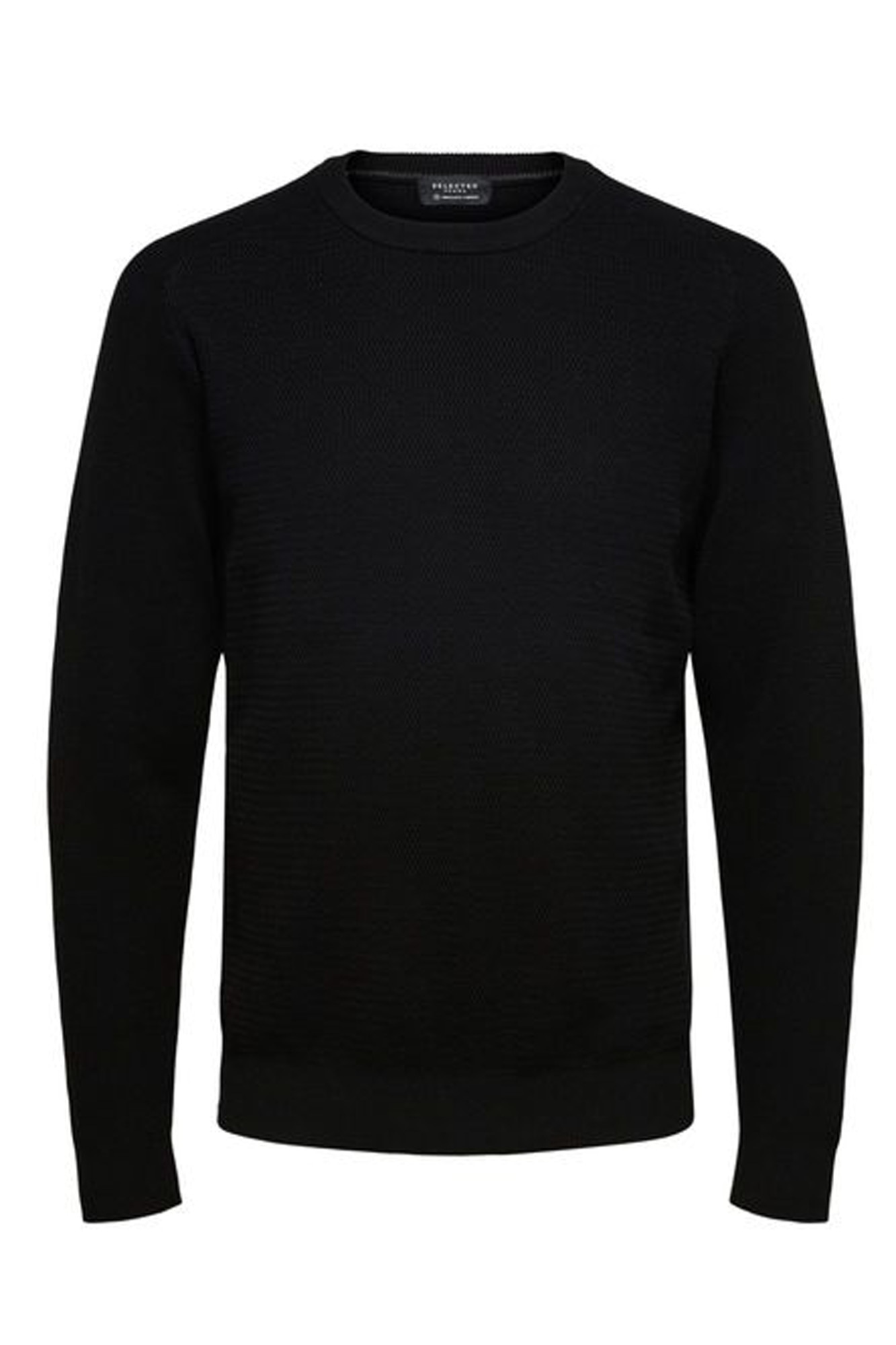 Pulover barbati din bumbac organic, Selected Homme, Negru, L