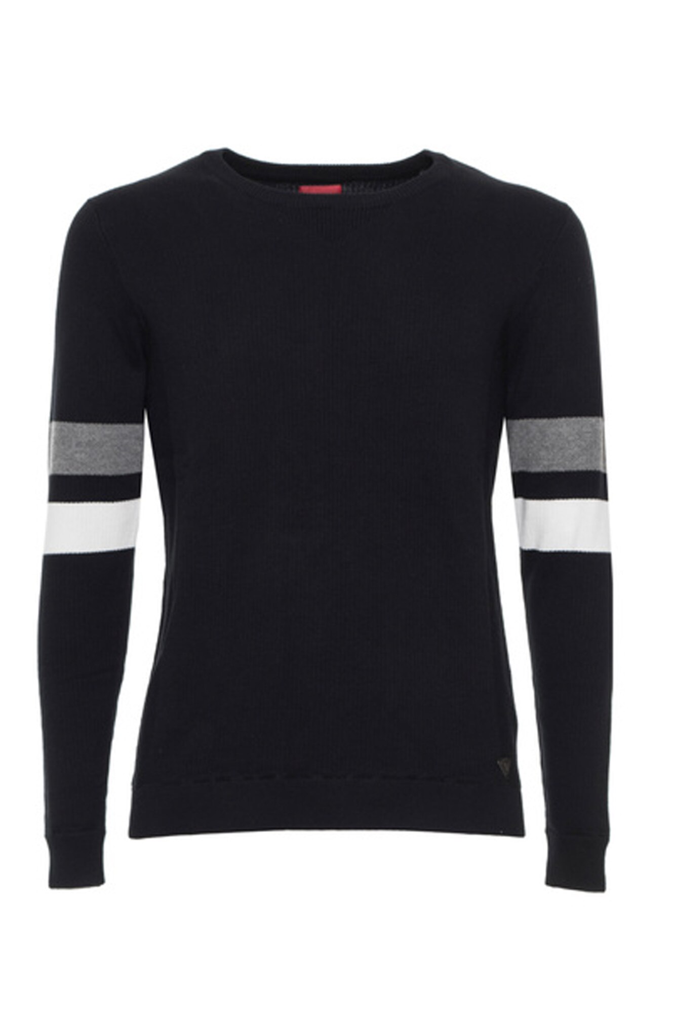 Pulover barbati cu decolteu la baza gatului, Guess Jeans, Negru, XS