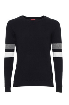 Pulover barbati cu decolteu la baza gatului, Guess Jeans, Negru, XS Pulover barbati cu decolteu la baza gatului, Guess Jeans, Negru, XS