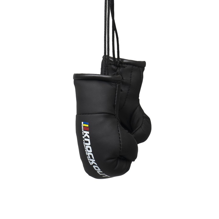 Mini Knockout Gloves kulcstartó - fekete