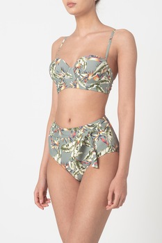 ESPRIT Bodywear, Sutien de baie cu burete si imprimeu tropical Panama, Verde, 85A ESPRIT Bodywear, Sutien de baie cu burete si imprimeu tropical Panama, Verde, 85A