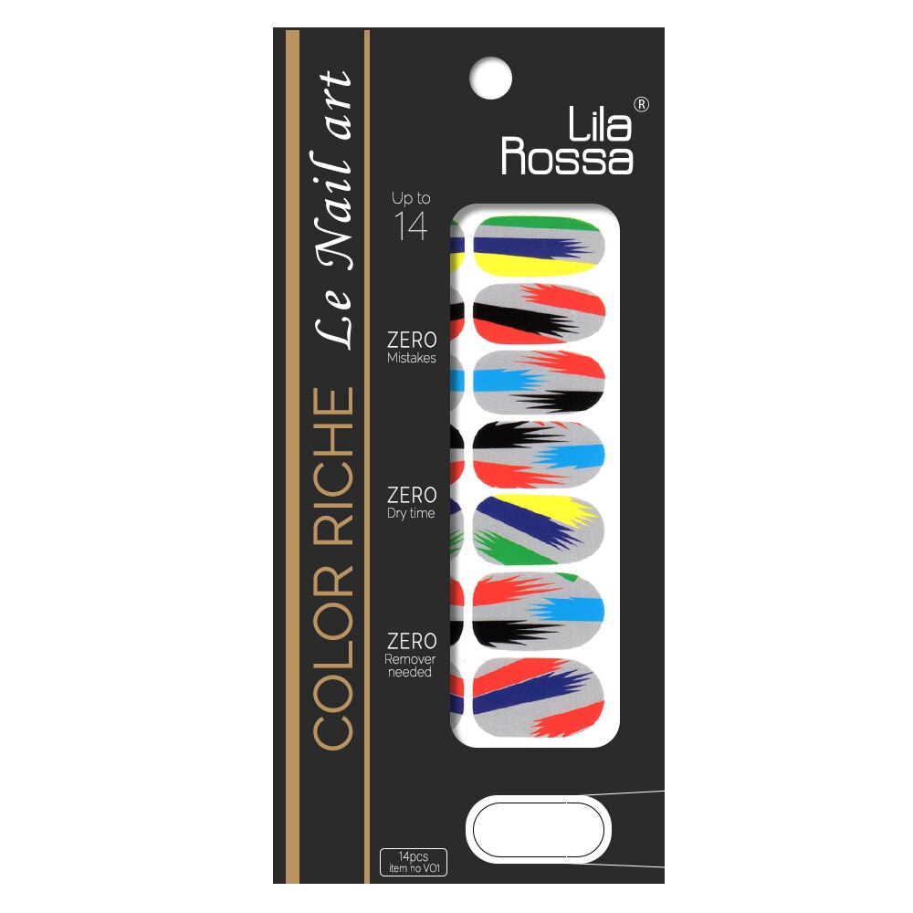 Sticker pentru unghii nail art, Lila Rossa, 14 in 1, nr 7