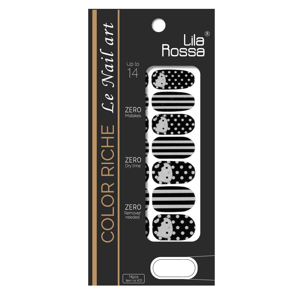 Sticker pentru unghii nail art, Lila Rossa, 14 in 1, nr 8
