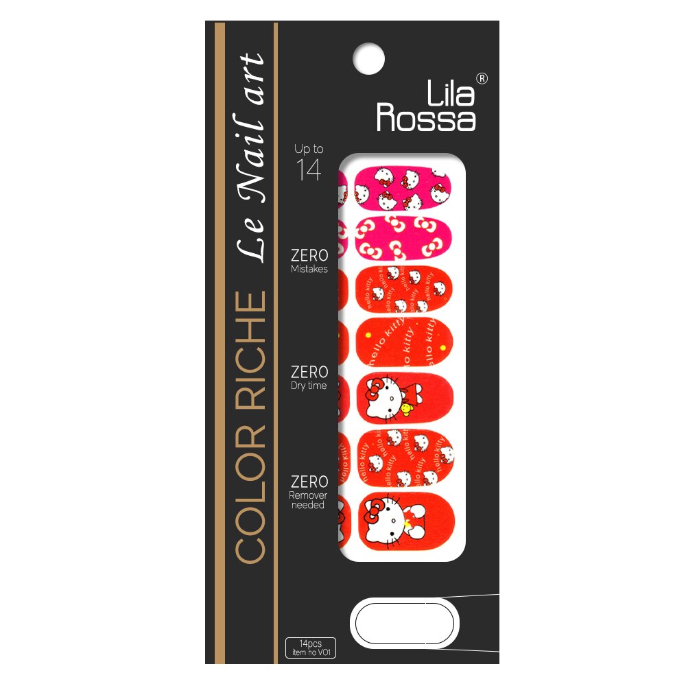 Sticker pentru unghii nail art, Lila Rossa, 14 in 1, nr 9