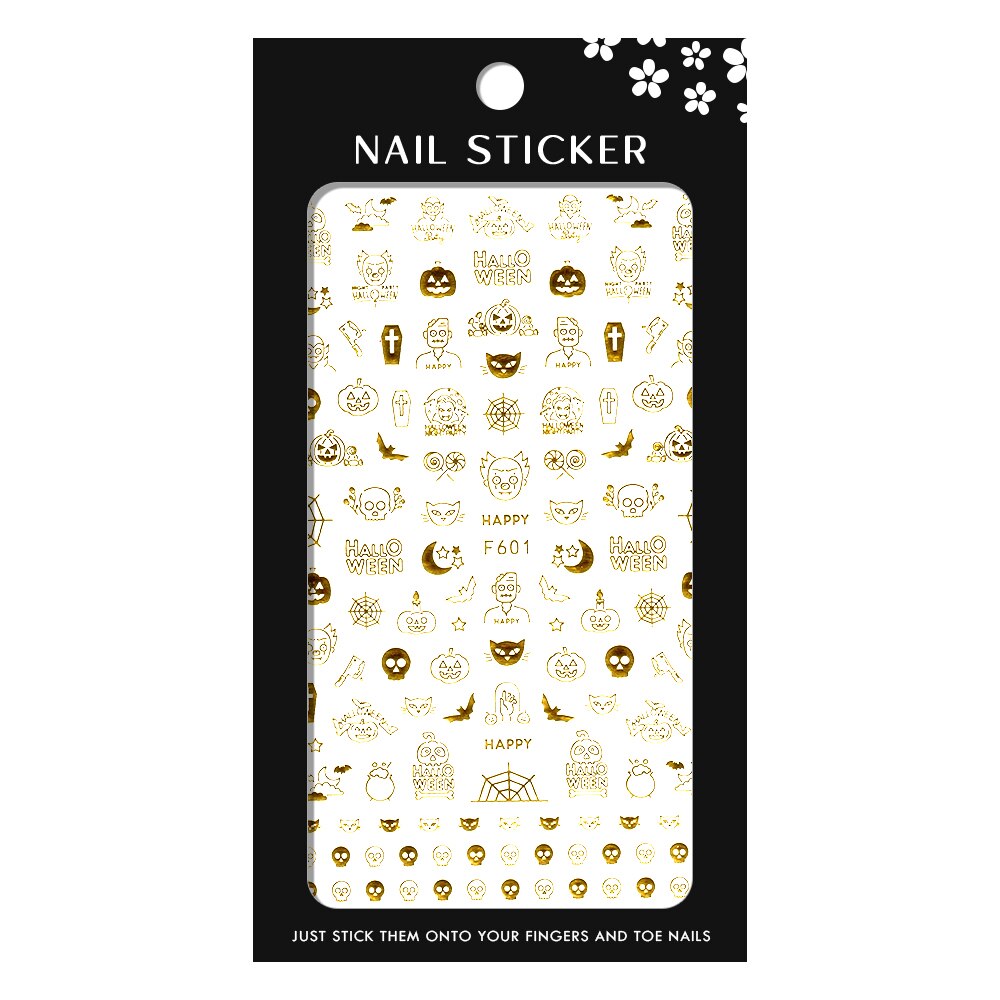 Stickere pentru decor unghii Lila Rossa, Halloween, F601-gold