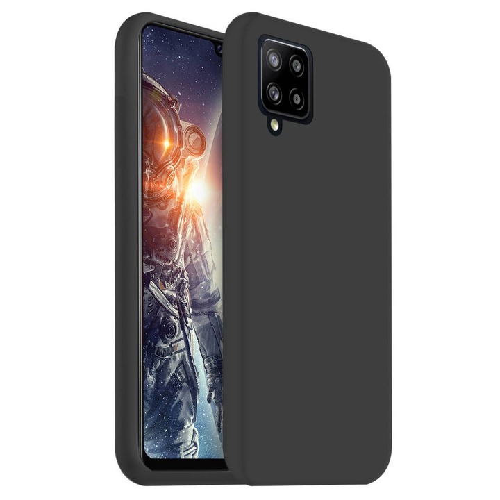 Мек силиконов кейс за Samsung Galaxy A42 5G, изработен от еластичен и ултра тънък силикон, Черен