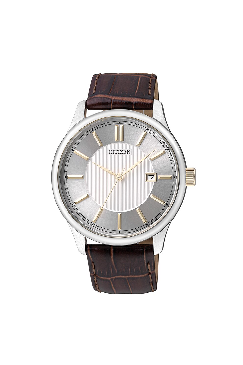 Citizen, Ceas din otel inoxidabil cu o curea din piele, Maro coniac