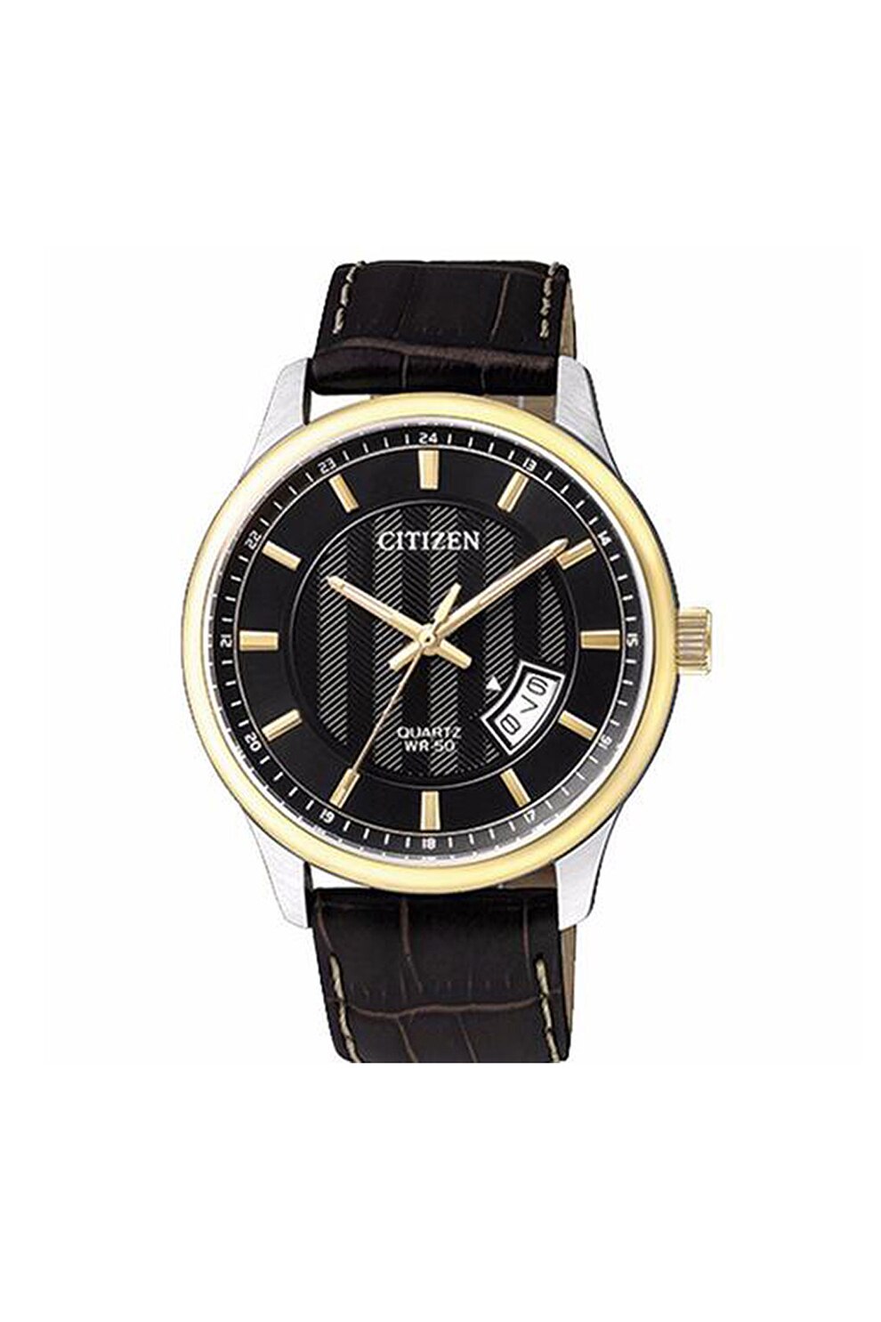 Citizen, Ceas rotund analog cu cadran texturat, Negru