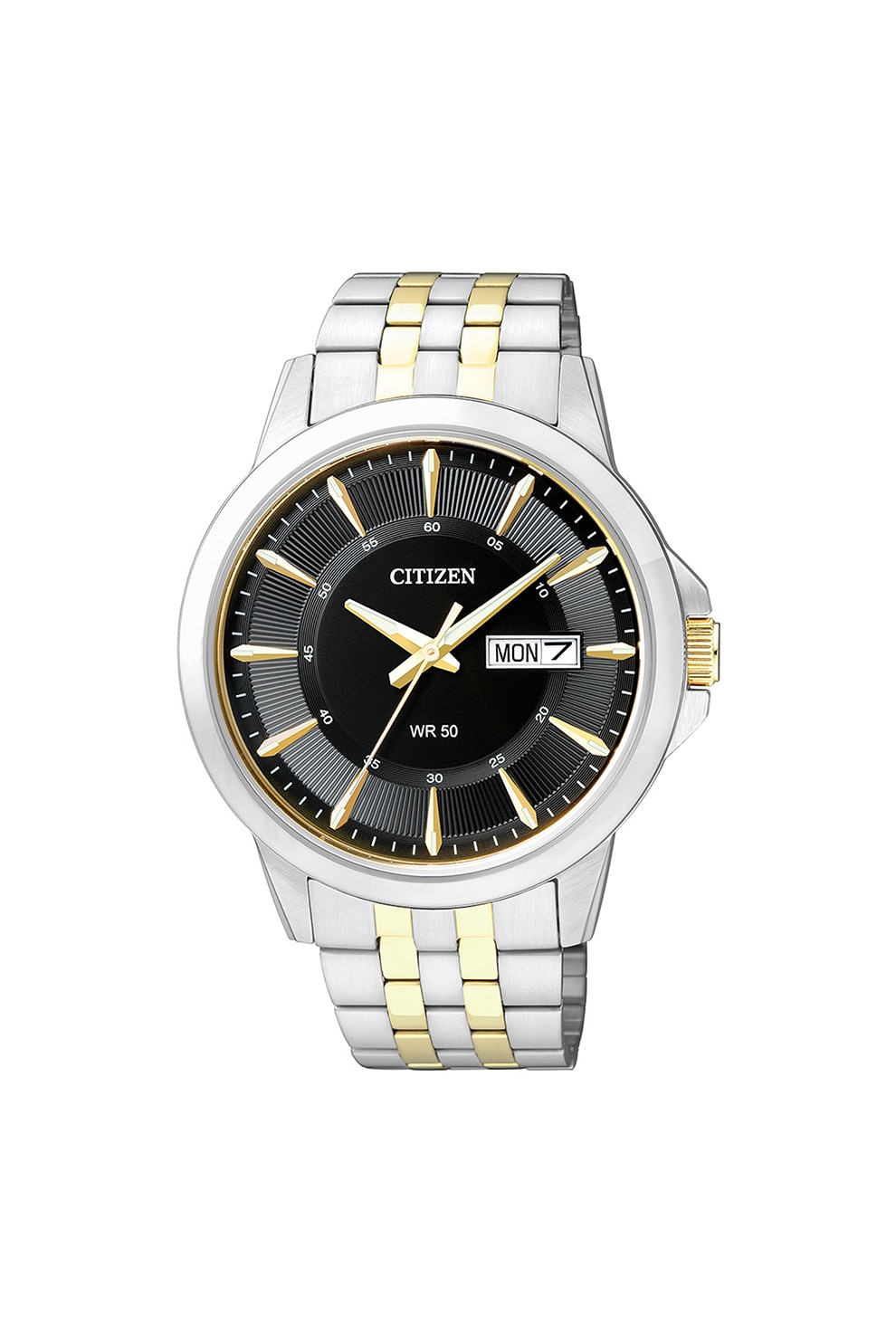 CITIZEN, Ceas quartz din otel inoxidabil, Argintiu/Auriu