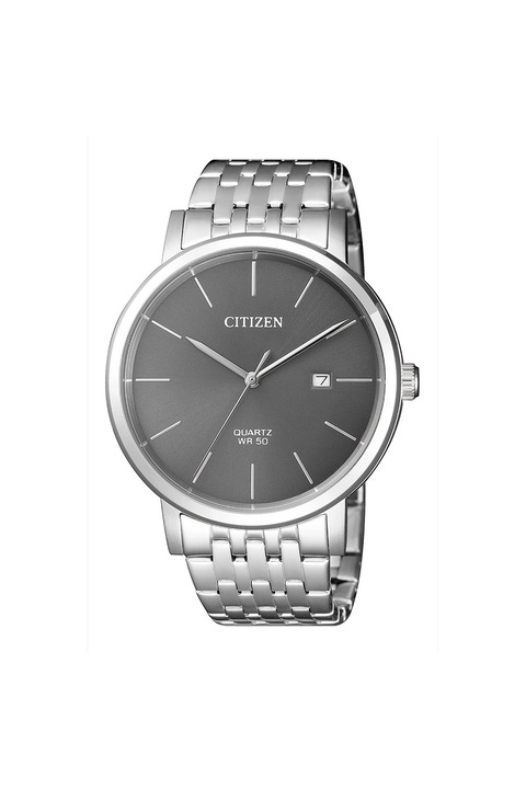 Citizen, Аналогов часовник с метална верижка, Сребрист